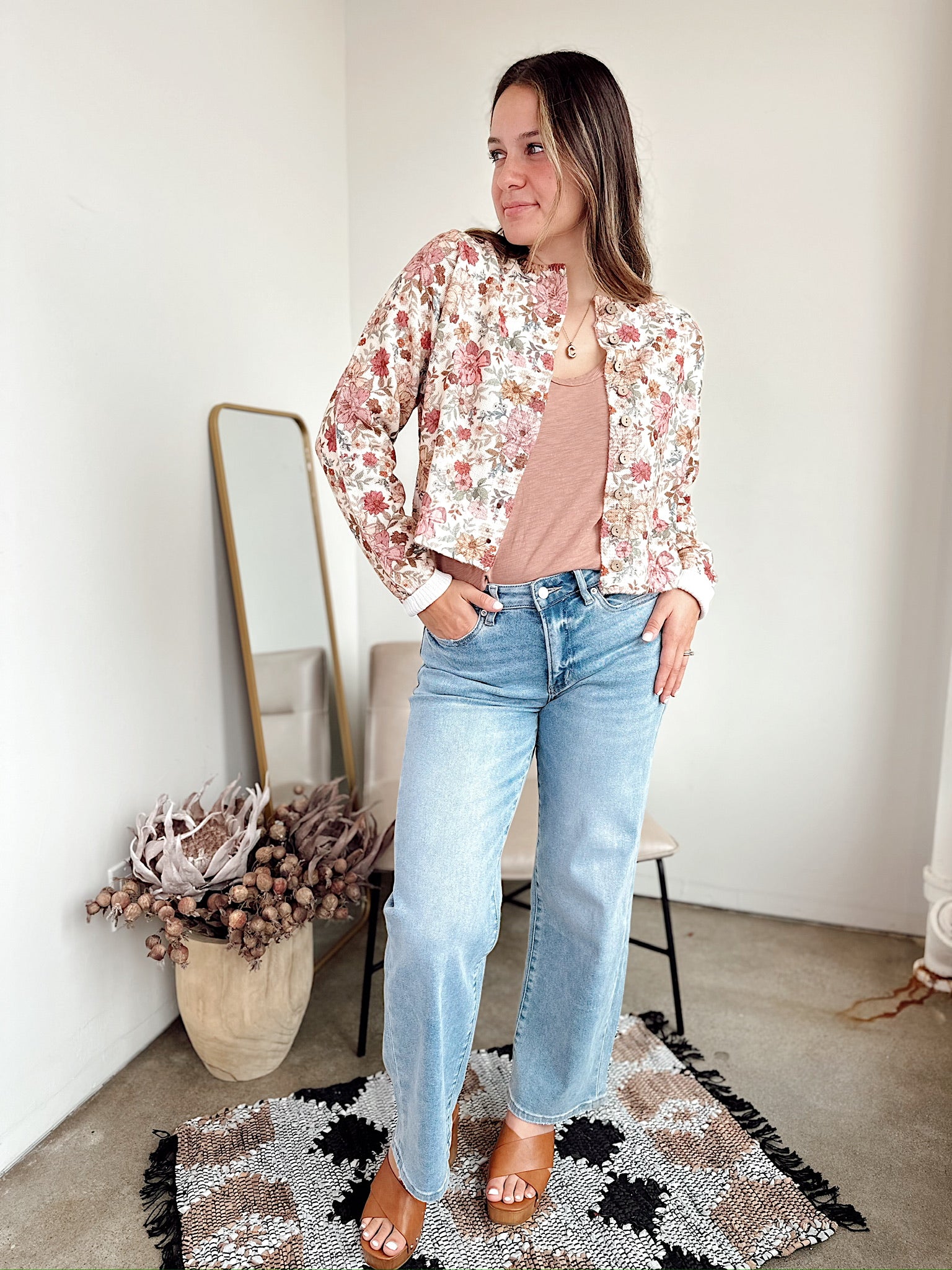 Parker Floral Cardigan Top