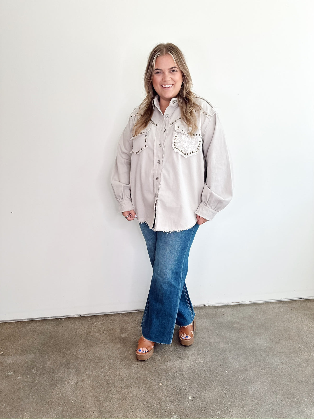 Cory Western Shirt Grey