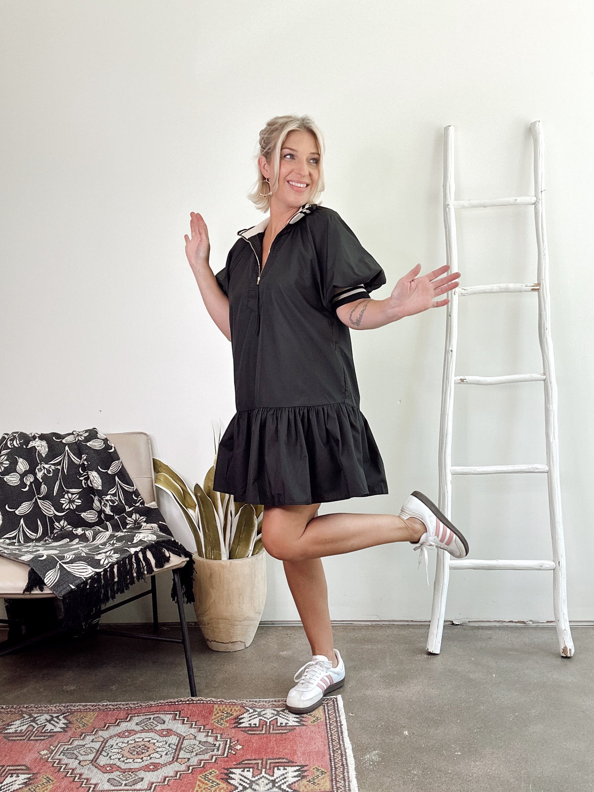 Jill Puff Sleeved Mini Dress