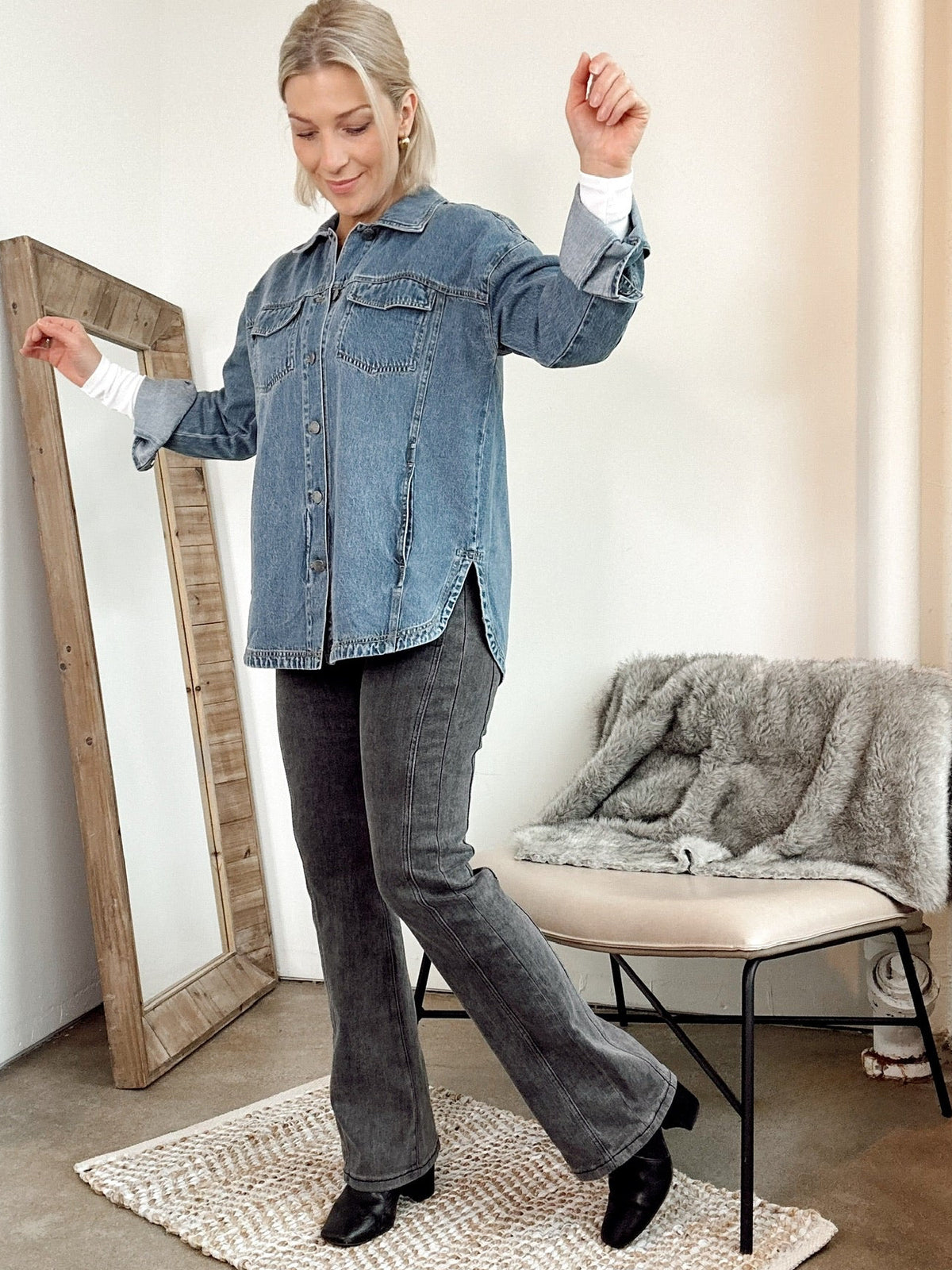 Paulina Denim Tencel Shacket