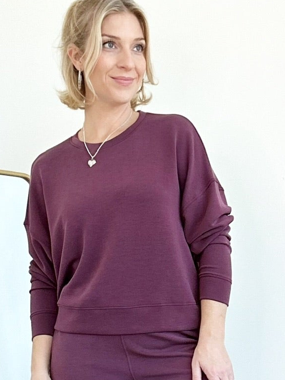 Shelley Sweatshirt Dark Plum