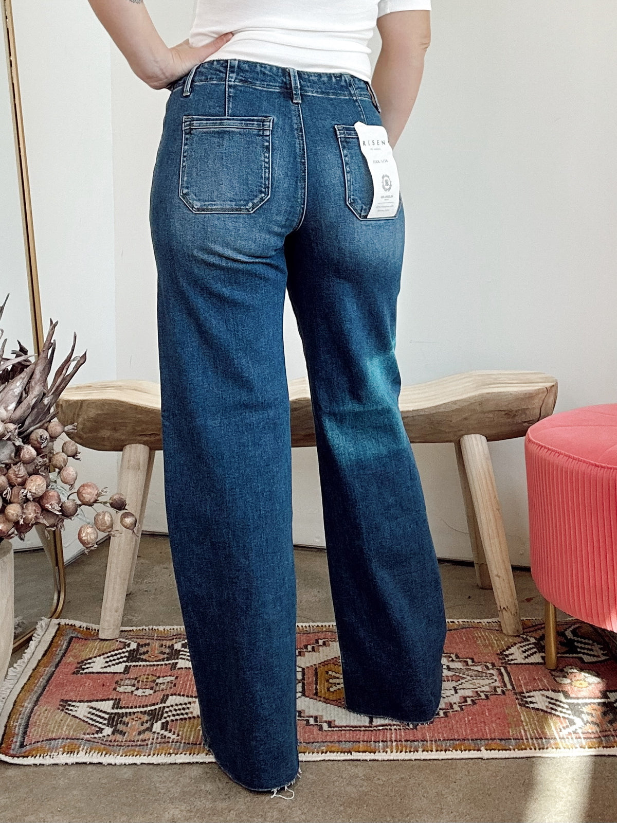 Wren Mid Rise Wide Leg Jeans