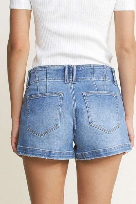 Darcy High Rise Wide Leg Denim Shorts