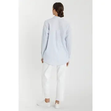 Allegra Stripe Shirt Sky Blue