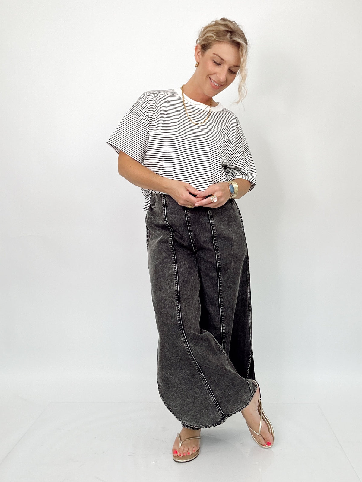 Nellie Tulip Washed Jeans Charcoal Black