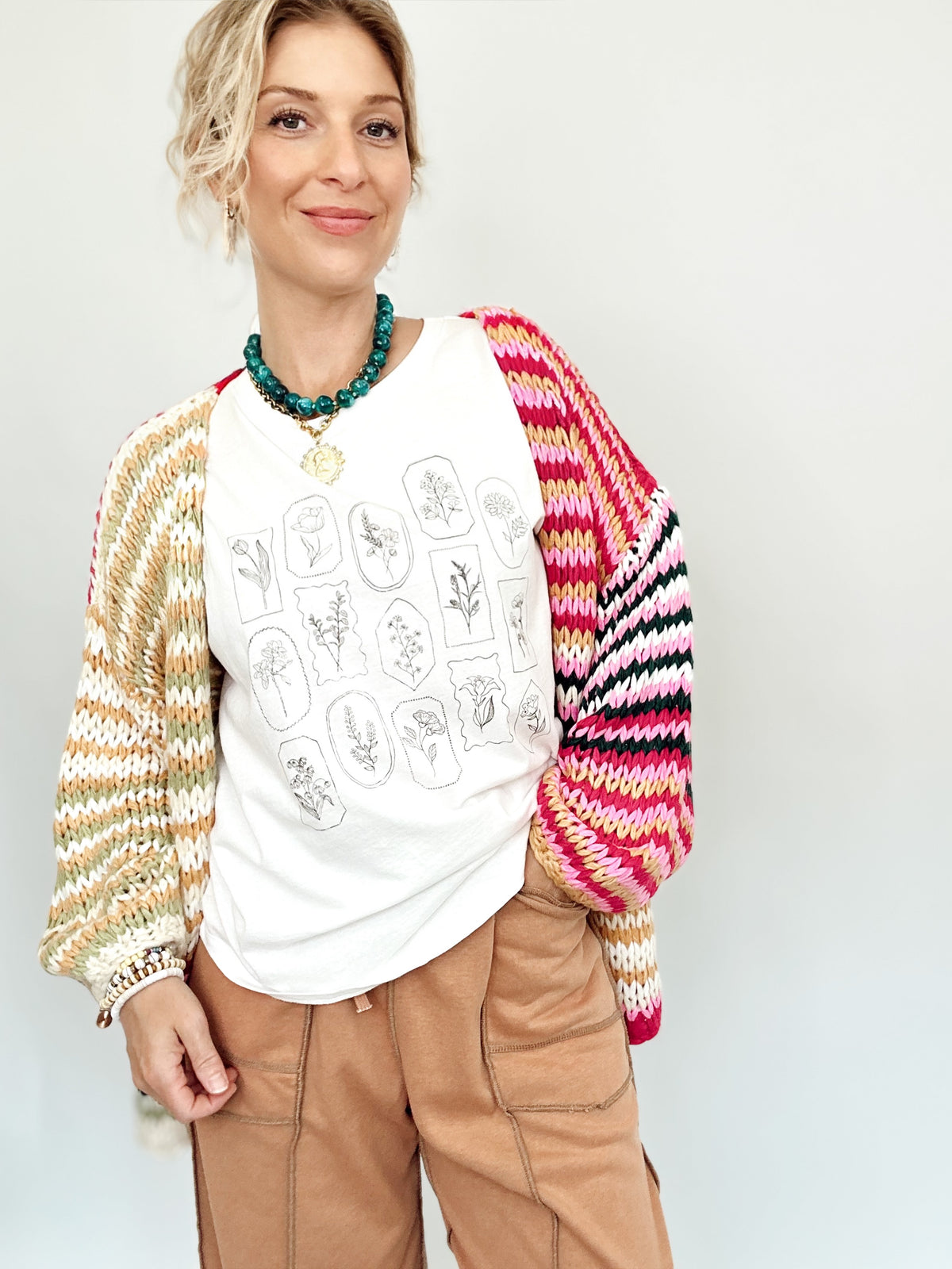 Floral Motif Graphic Tee