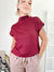 Mae Mock Neck Top Ruby