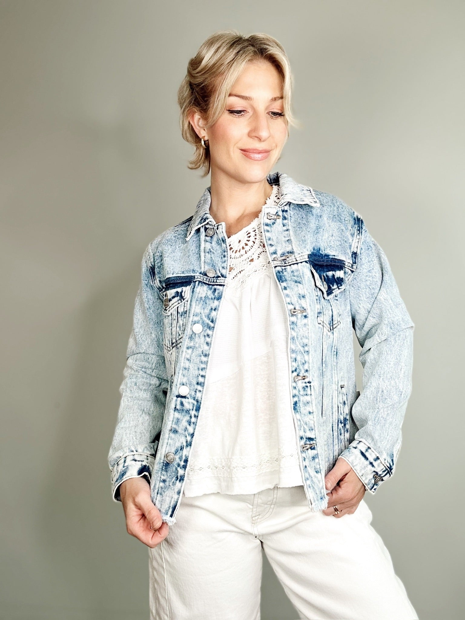 Val Vintage Denim Oversized Jacket