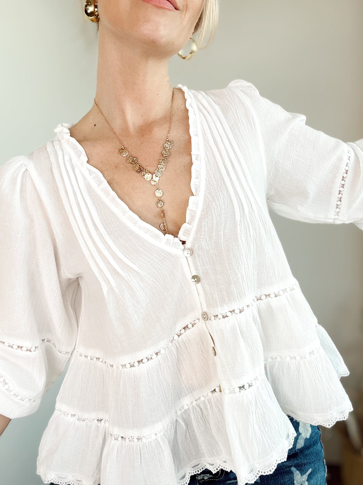 Miley Lace Trim Top