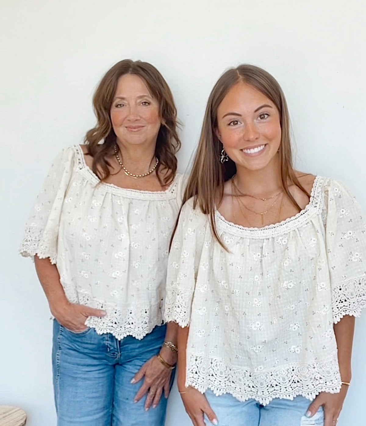 Betsy Flower Eyelet &amp; Lace Top