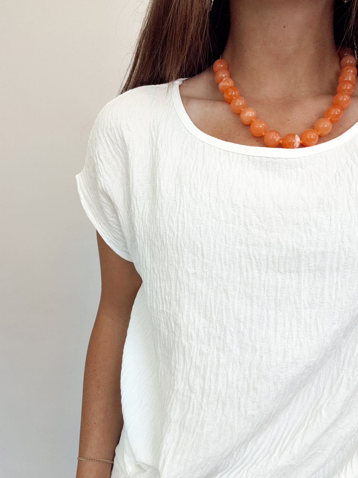 Morgan Twist Hem Top White