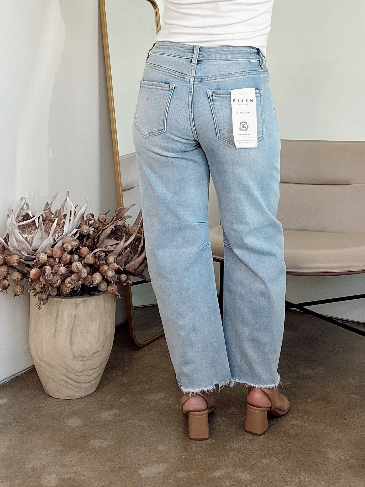 Skye Mid Rise Crop Barrel Jeans