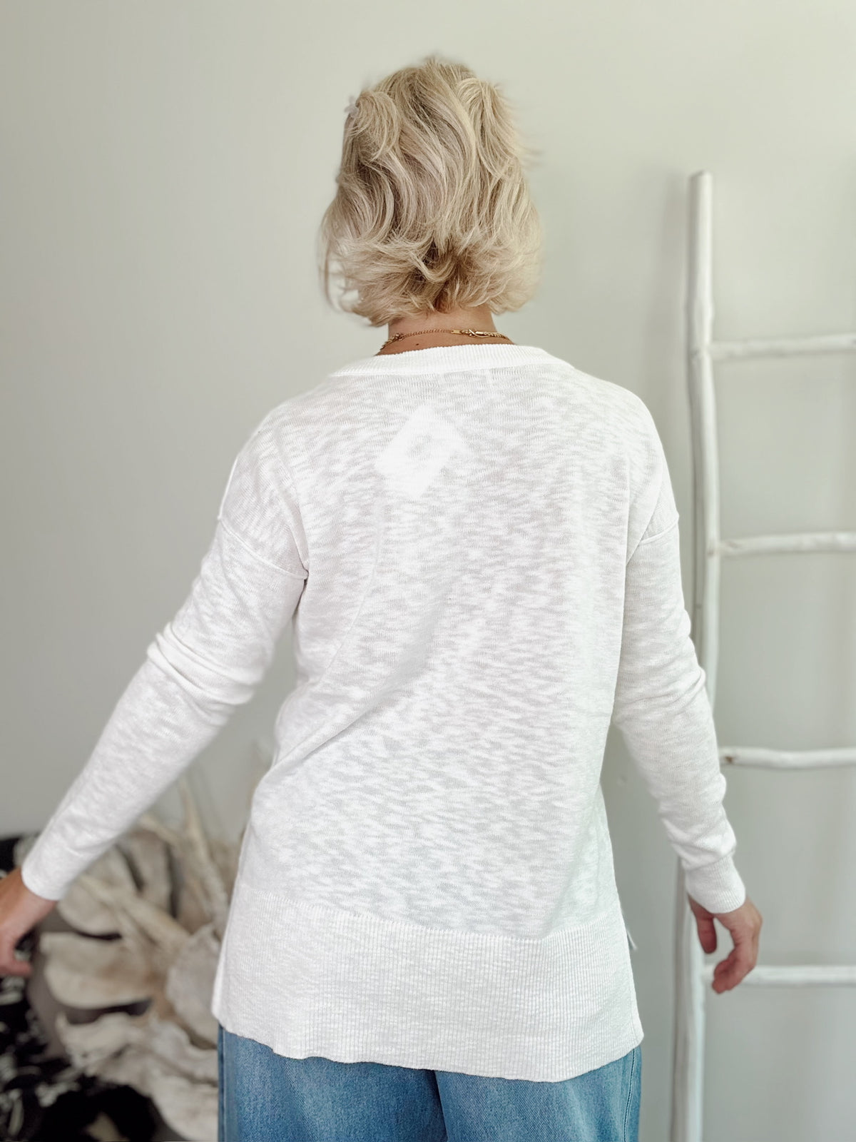 Jenny Slub Sweater Off White