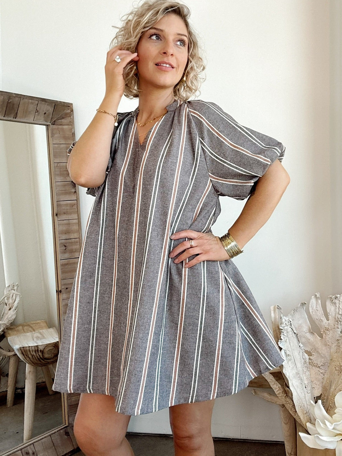 Isabel Striped Mini Dress