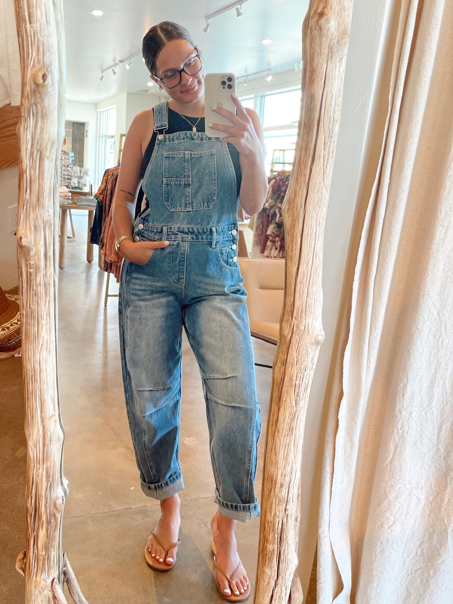 Rylie Denim Overall Denim