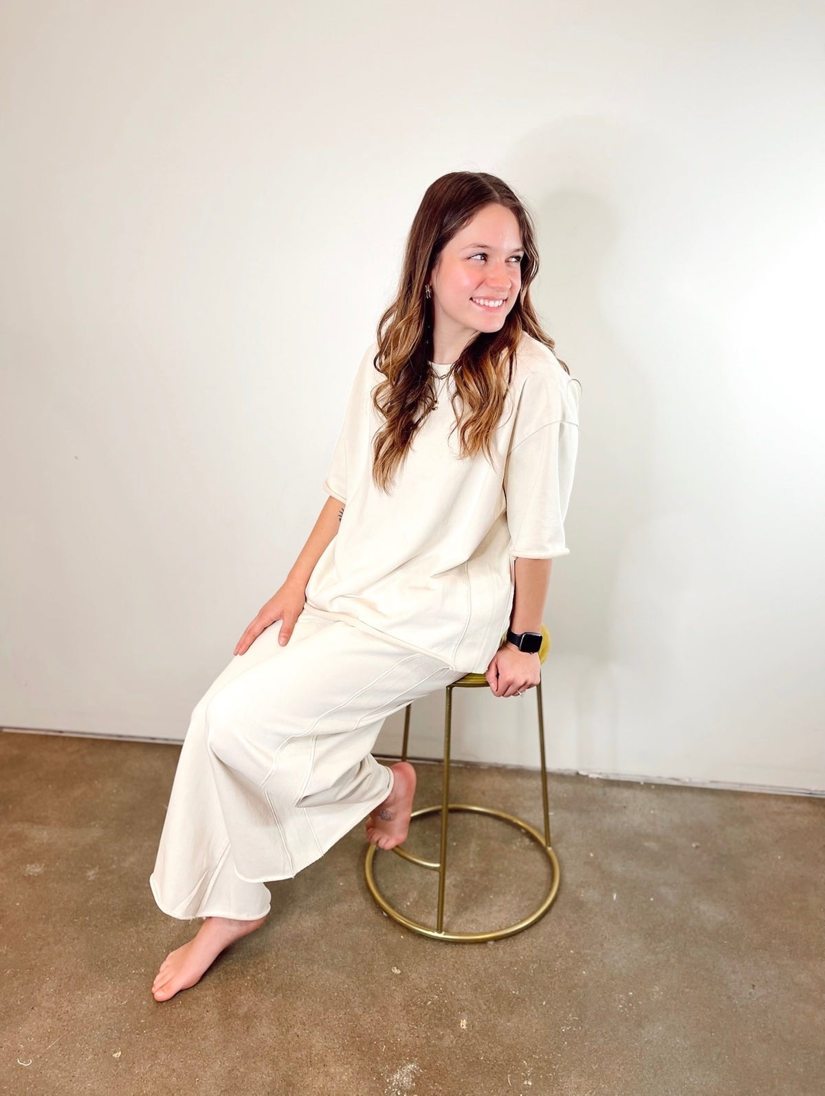 JoJo Mineral Washed Terry Knit Pants