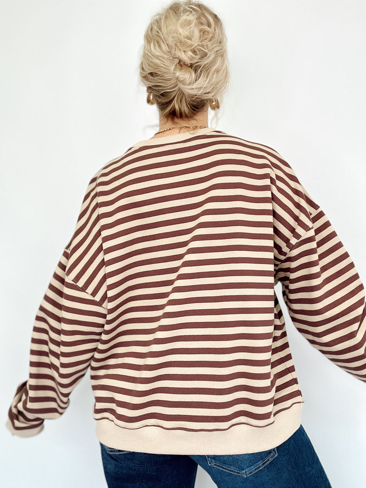 Hadley Striped Pullover Brown/Tan