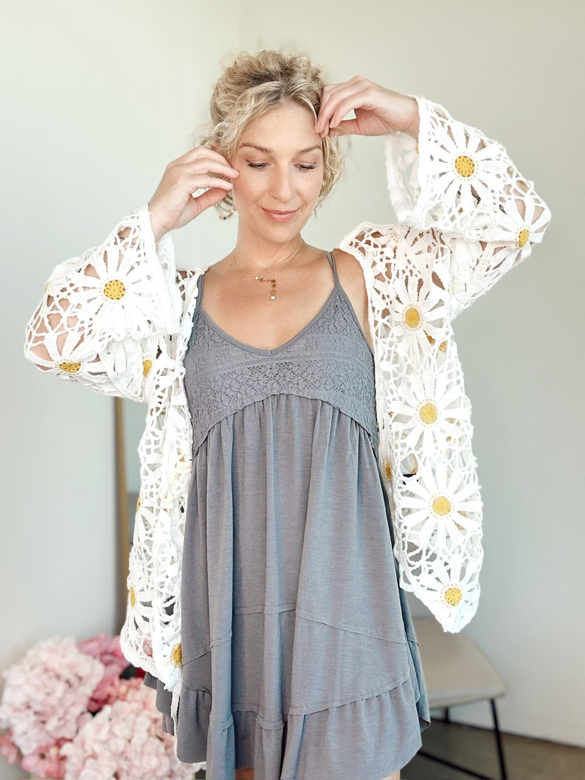 Margo Mini Dress Iron Charcoal