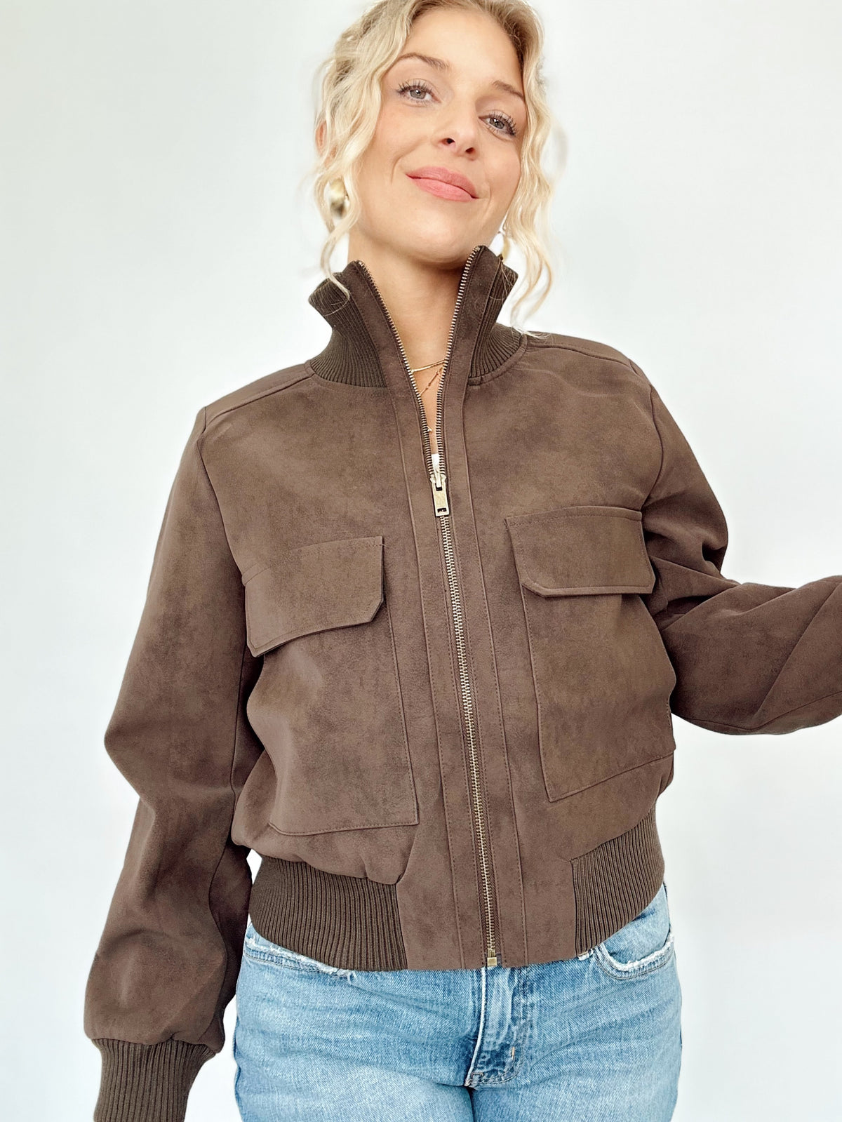 Candace Suede Jacket Brown