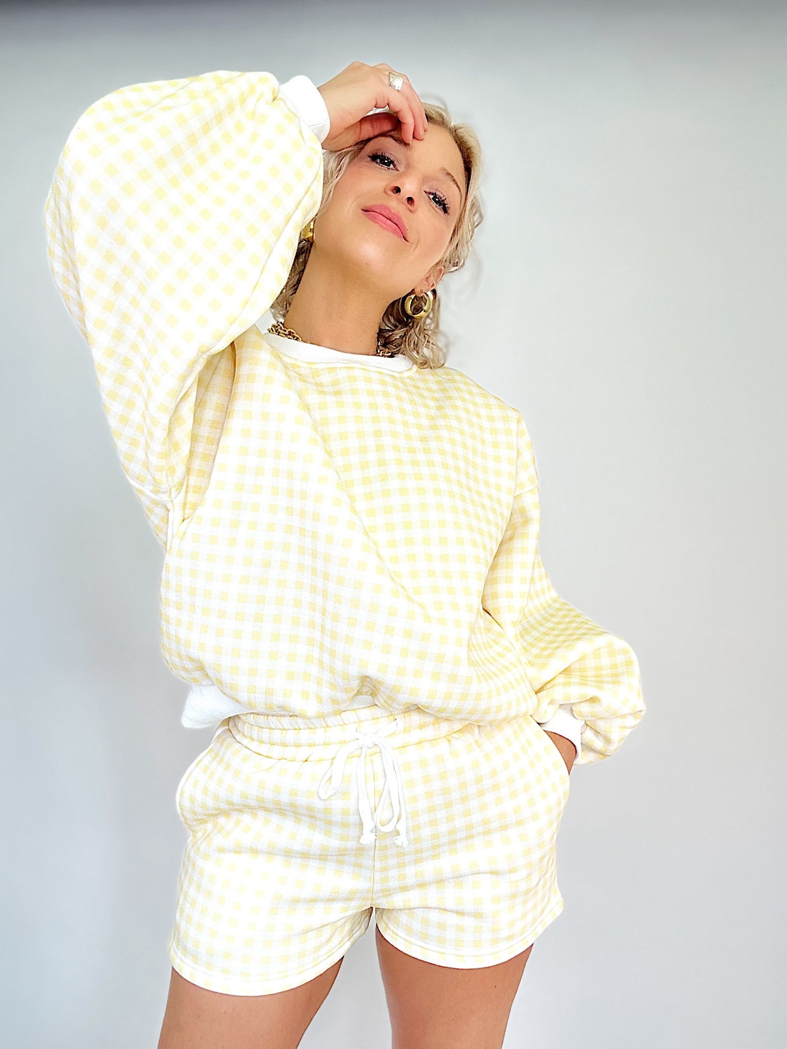 Alisa Gingham Short Set