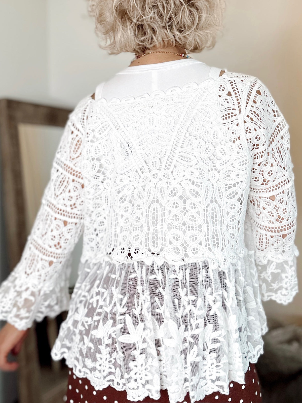 Aria Crochet Floral Lace Cardigan