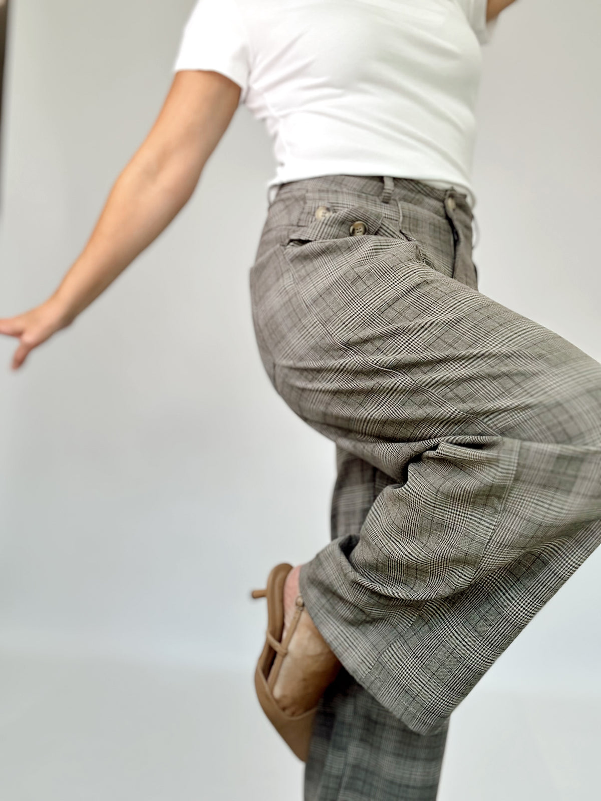 Penny Plaid Pleated Pants