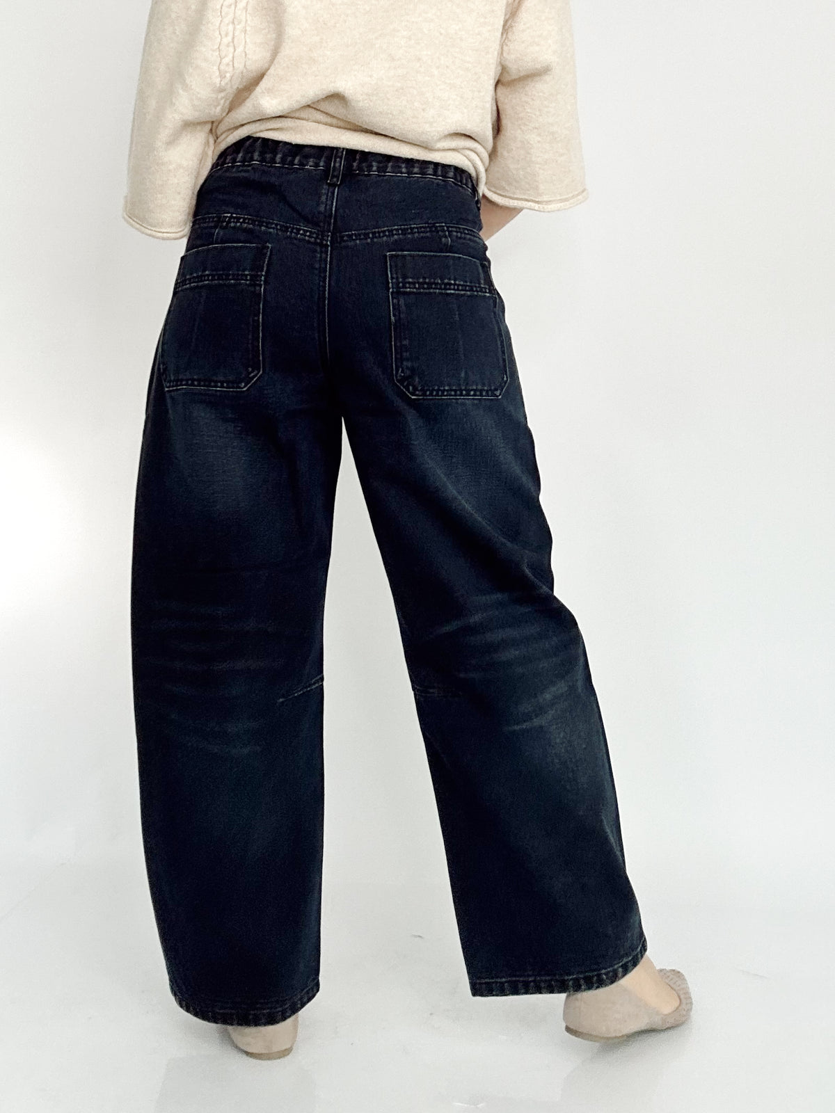 Missy Barrel Jeans Dark Washed