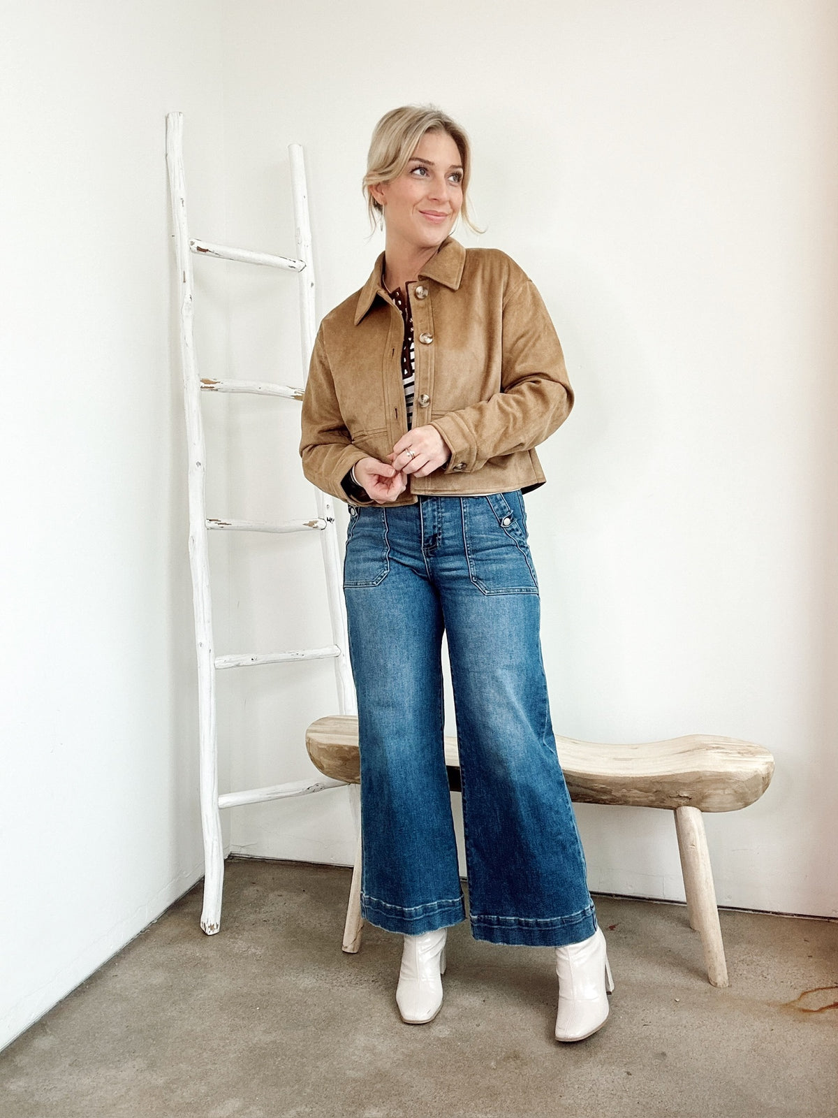 Sadie Suede Cropped Jacket