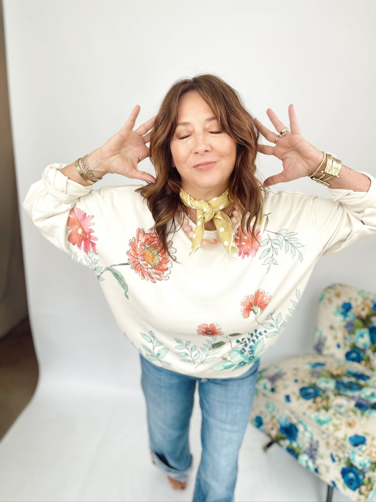 Barb Botanic Garden Print Sweatshirt