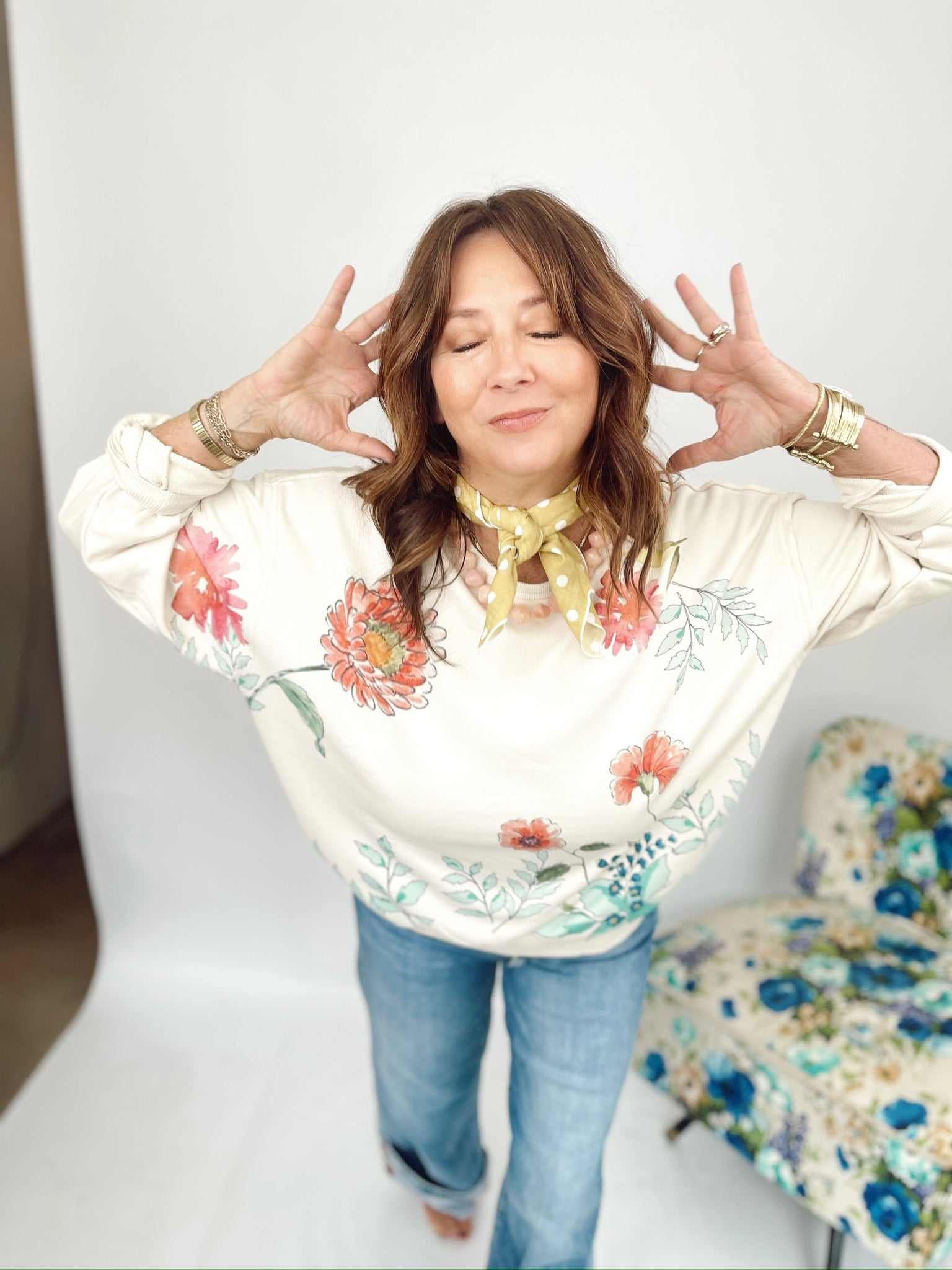 Barb Botanic Garden Print Sweatshirt