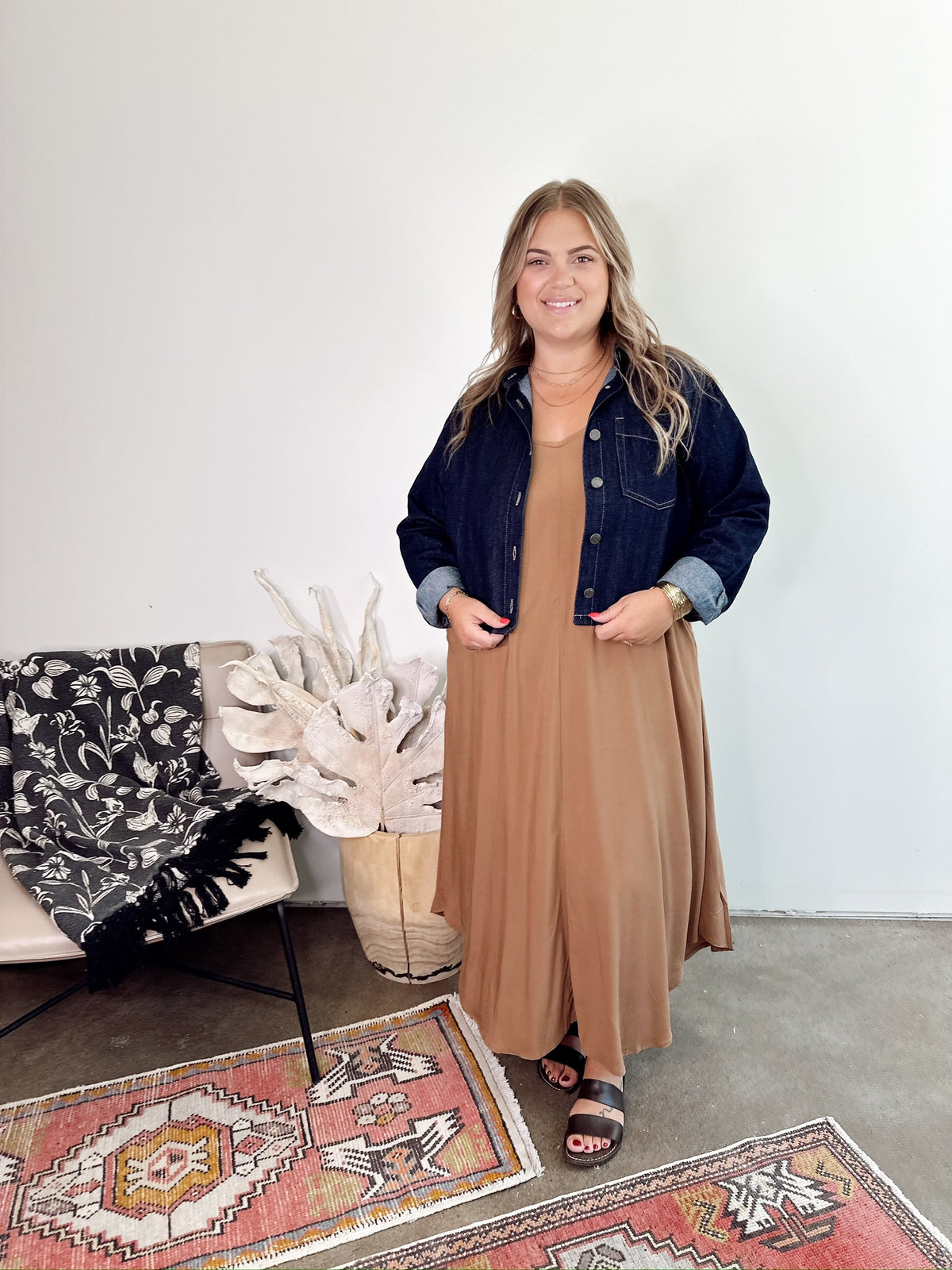 Daisy Crop Denim Shacket