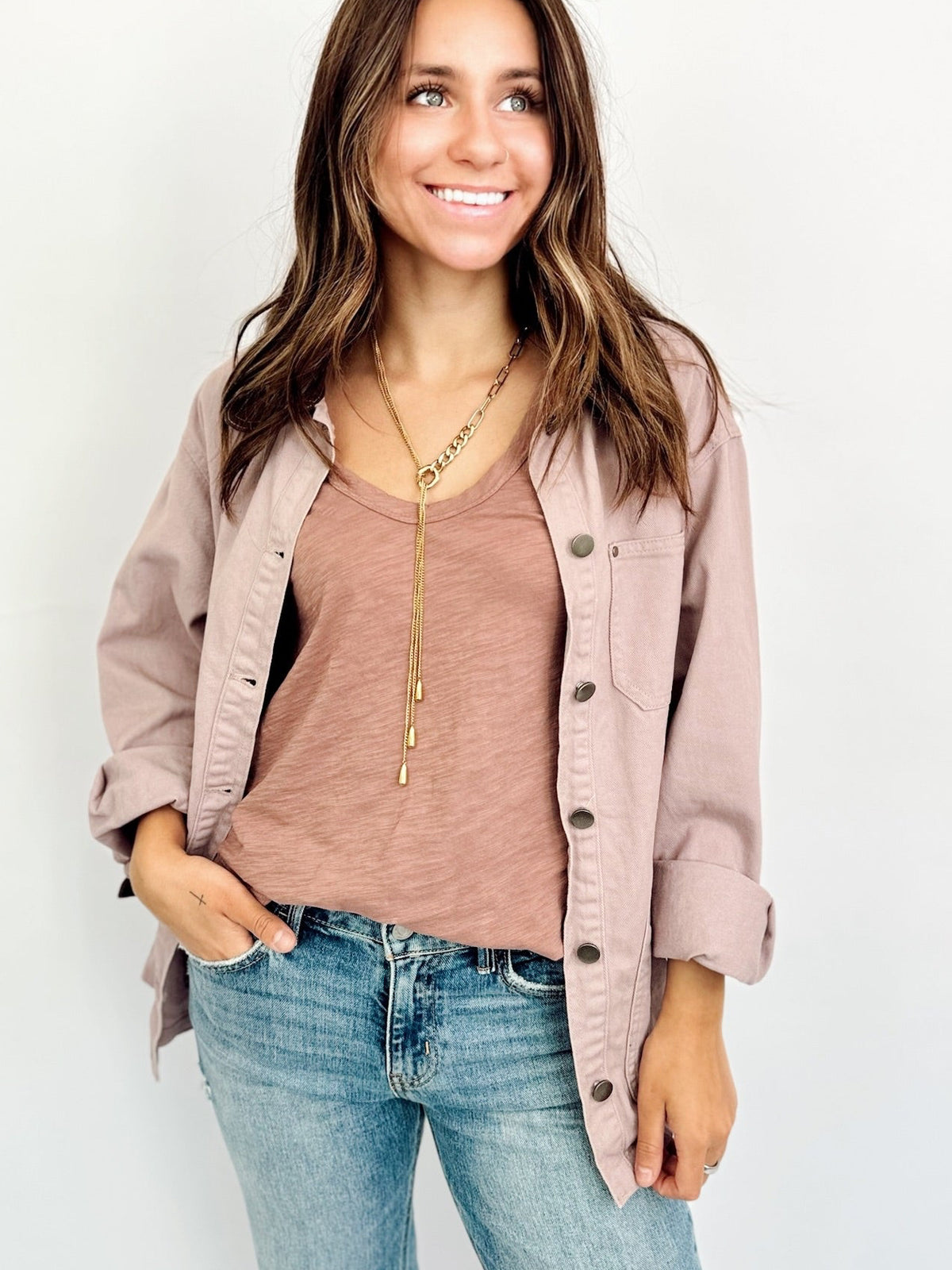 Elsie Utility Barn Jacket Mauve