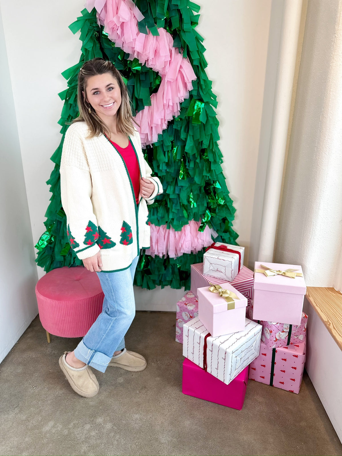 Christmas Tree Sweater Cardigan