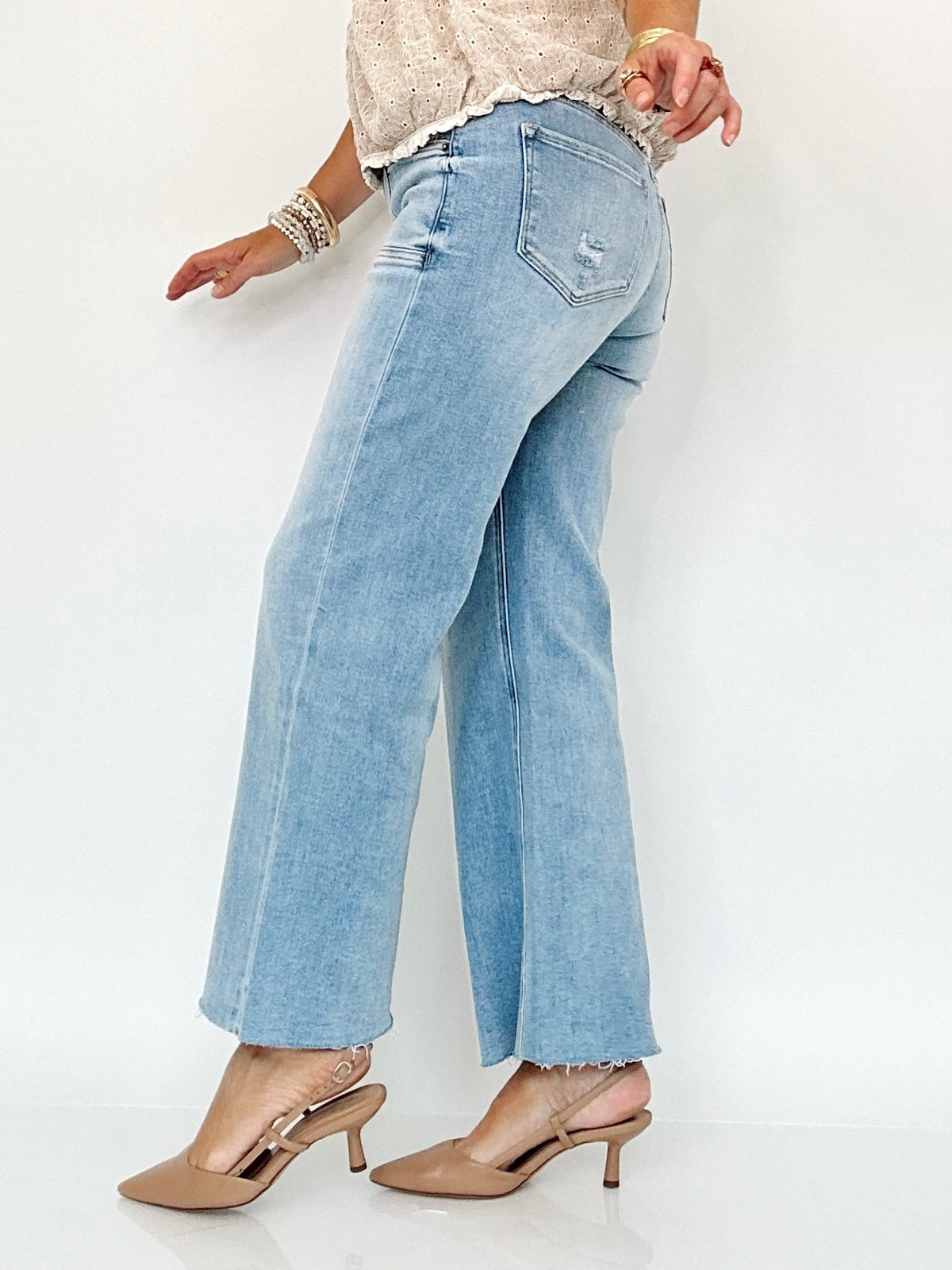 Reese Super High Rise Wide Leg Jeans