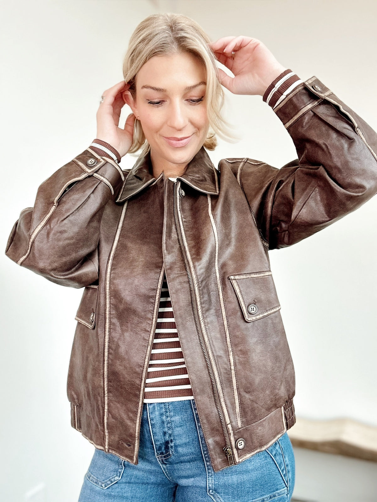 Felicity Faux Leather Jacket