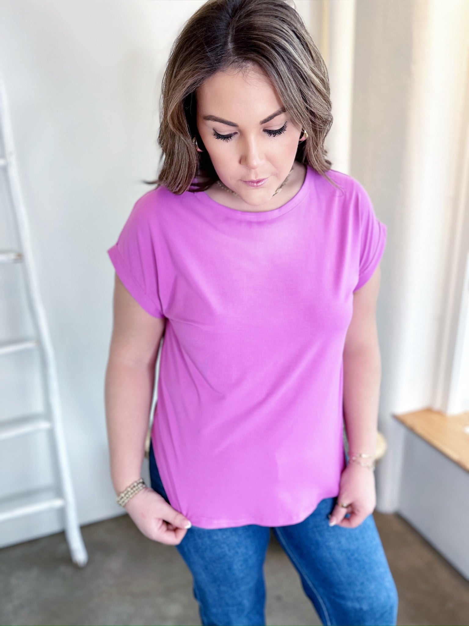 Presley Bamboo/Modal T-Shirt Berry Smoothie