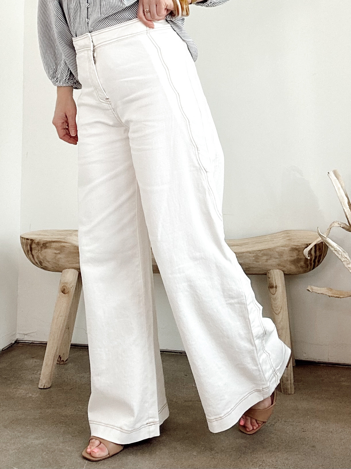 Audrey Wide Leg  Denim Trousers