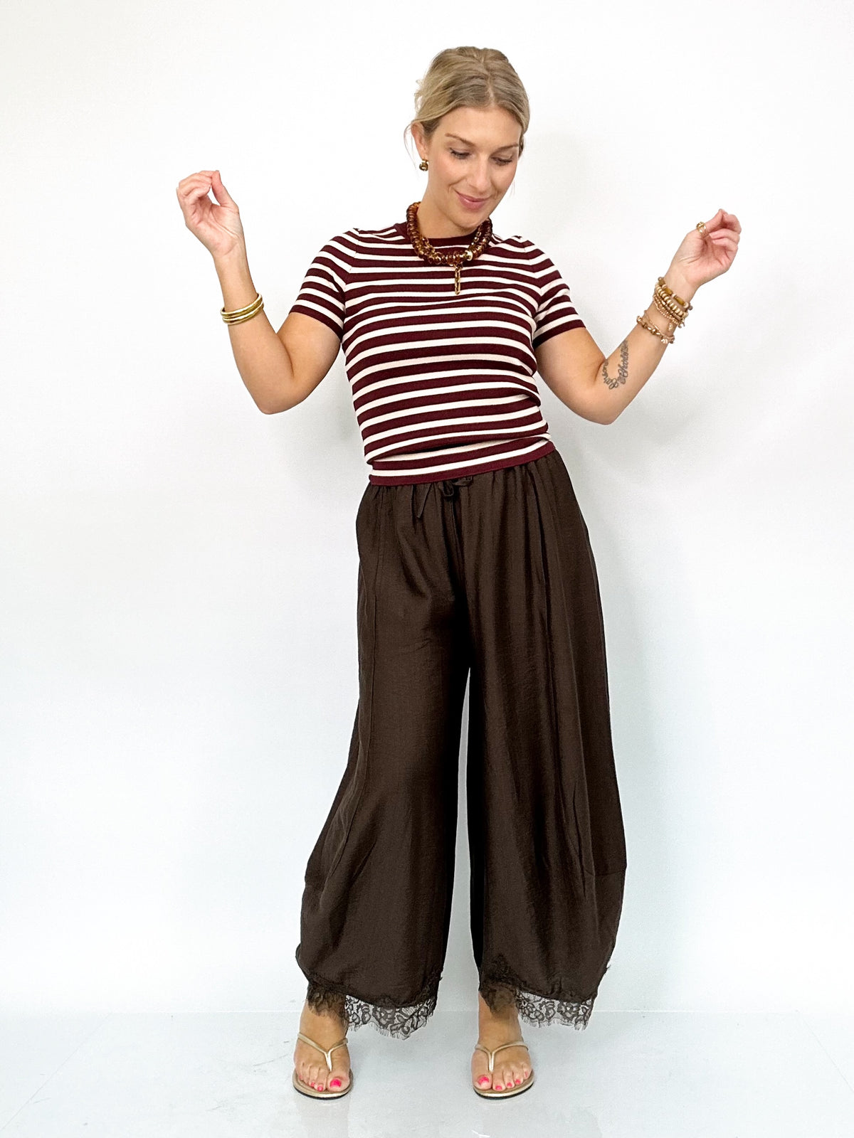 Lorelei Barrel Fit Pants Dk. Brown