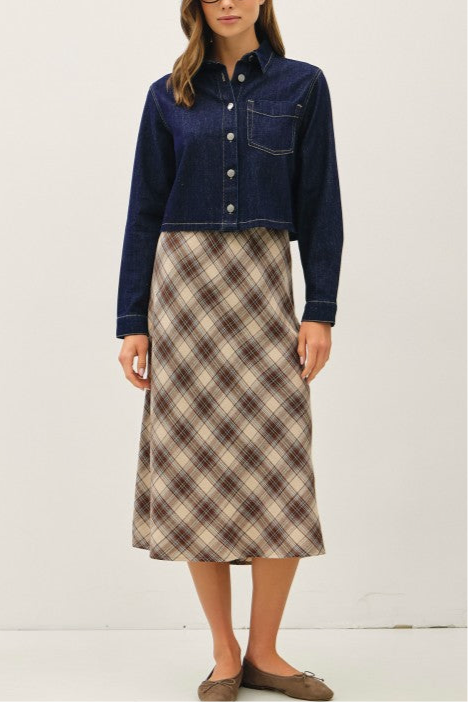 Daisy Crop Denim Shacket