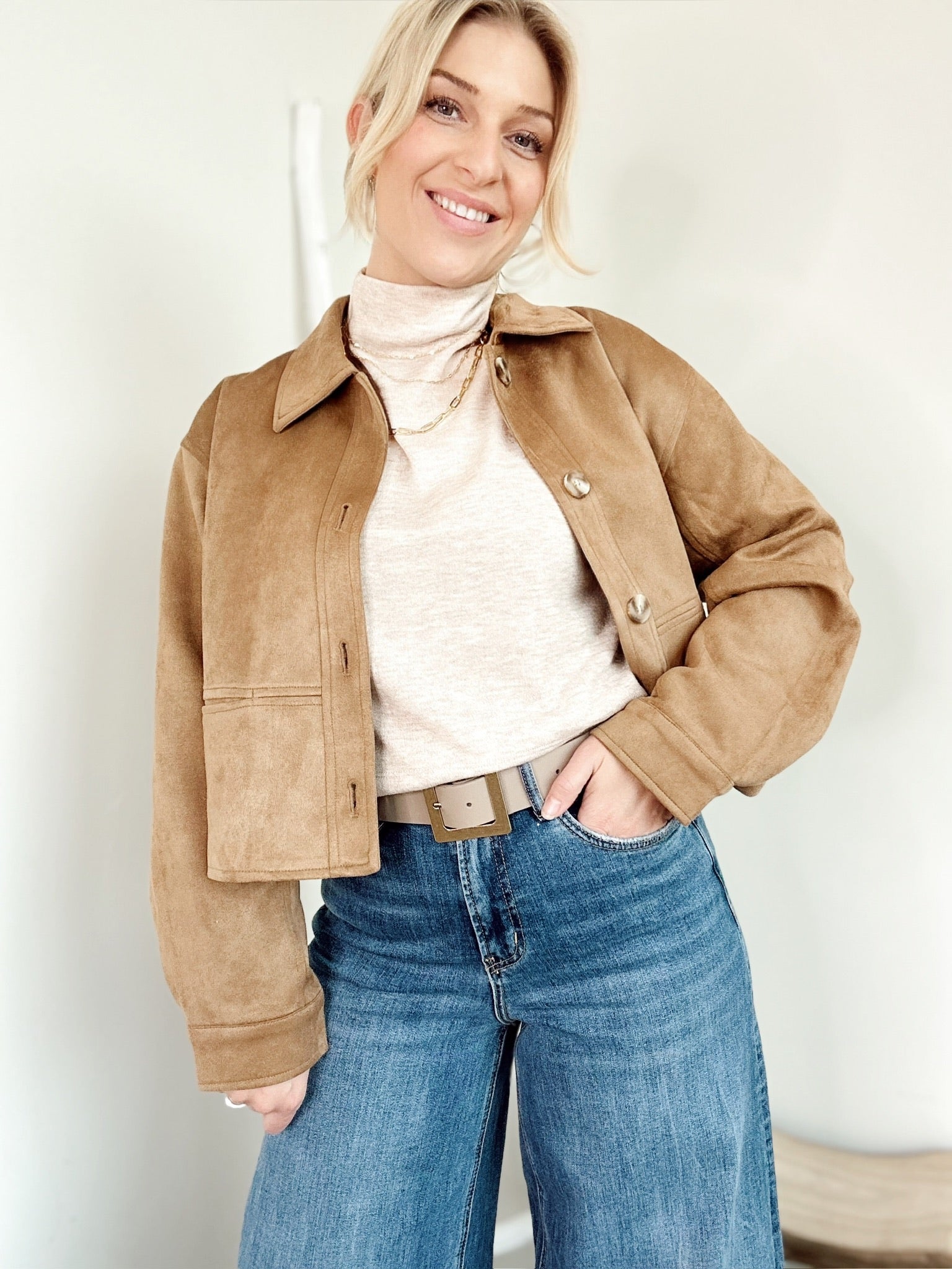 Sadie Suede Cropped Jacket
