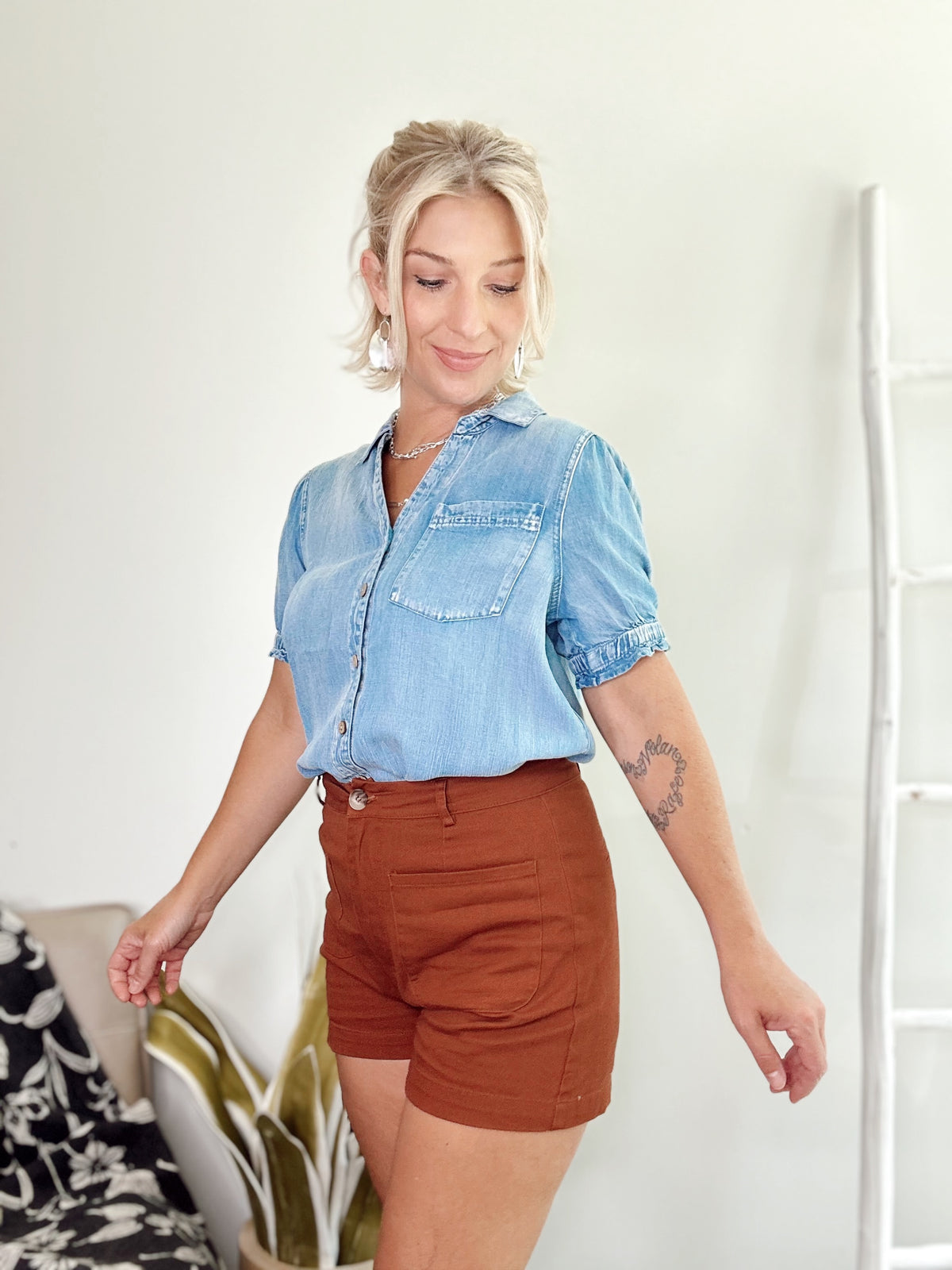 Trish Tencel Puff Sleeve Shirt