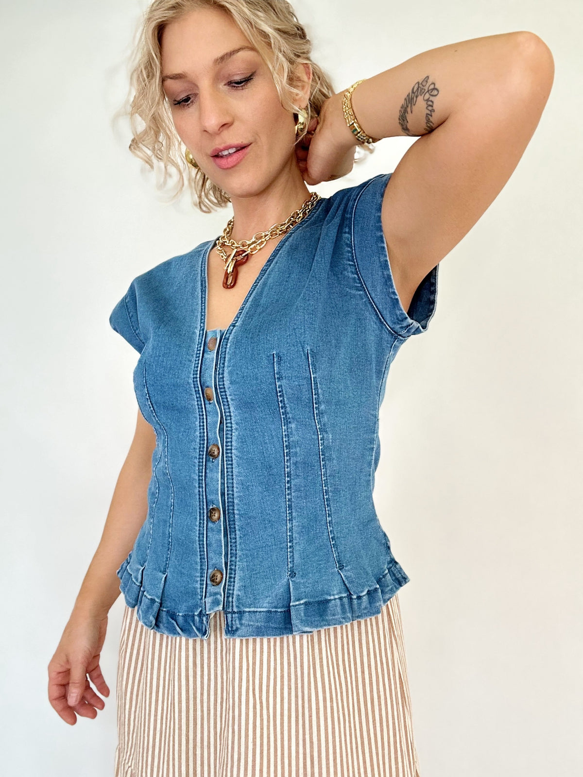 Lainey Denim Top