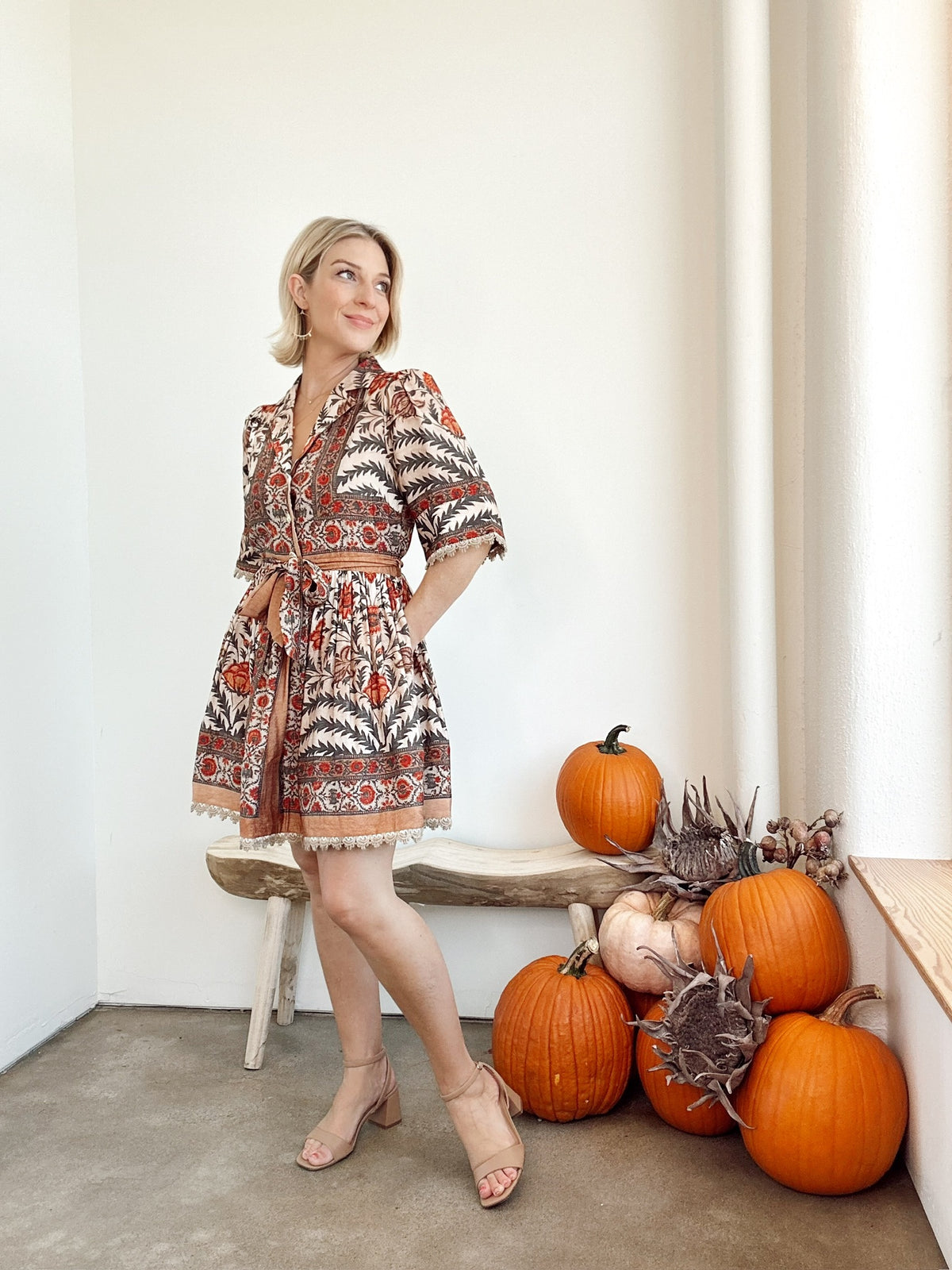 Hazel Botanical Mini Dress