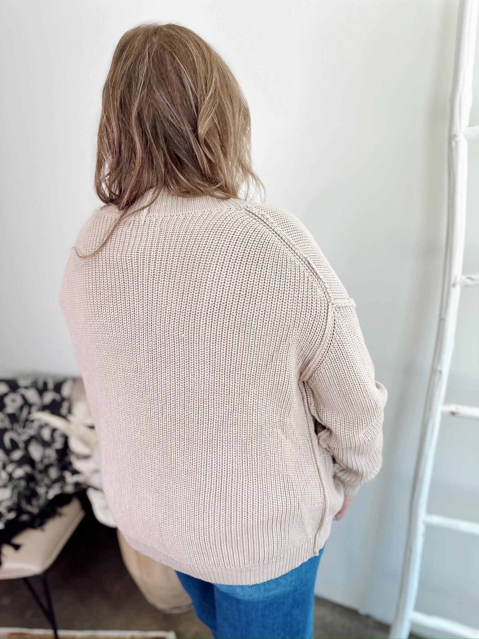 Hailey Chunky Ribbed Cardigan Natural