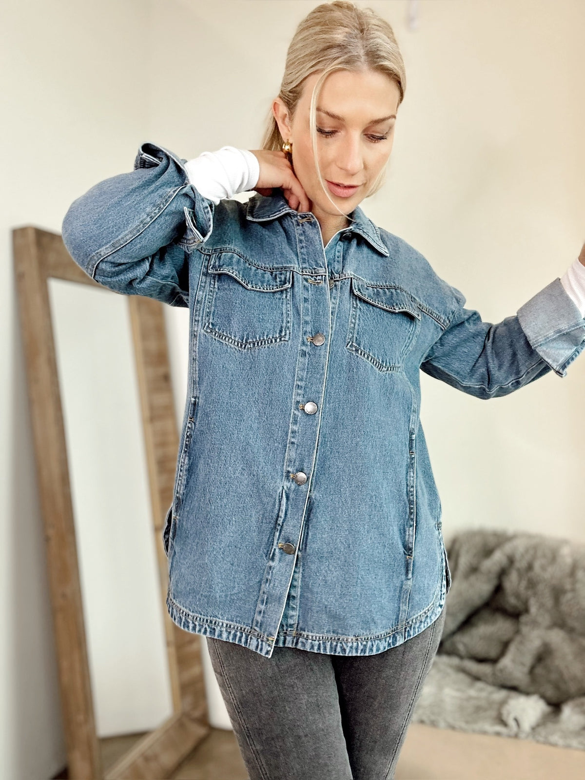 Paulina Denim Tencel Shacket