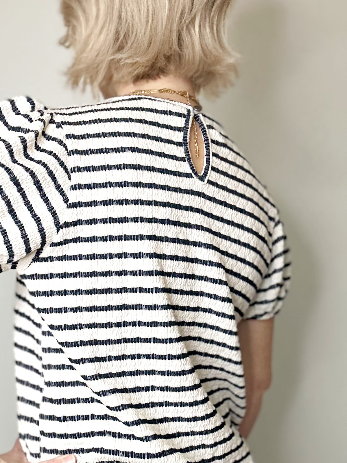 Carol Striped Puff Sleeve Top