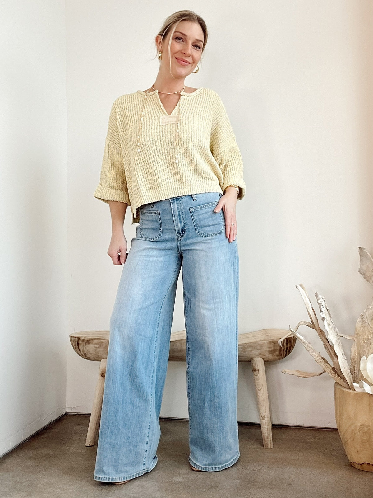 Hayes High Rise Wide Leg Jeans