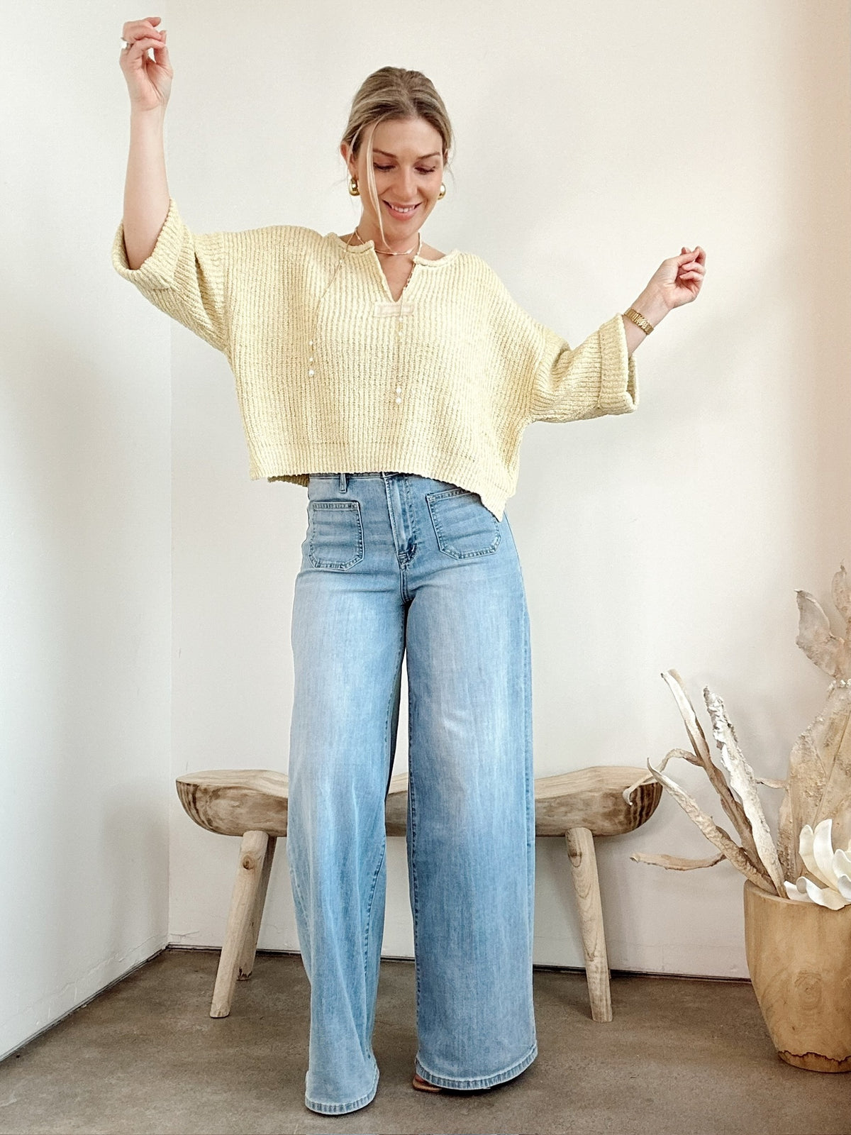 Hayes High Rise Wide Leg Jeans