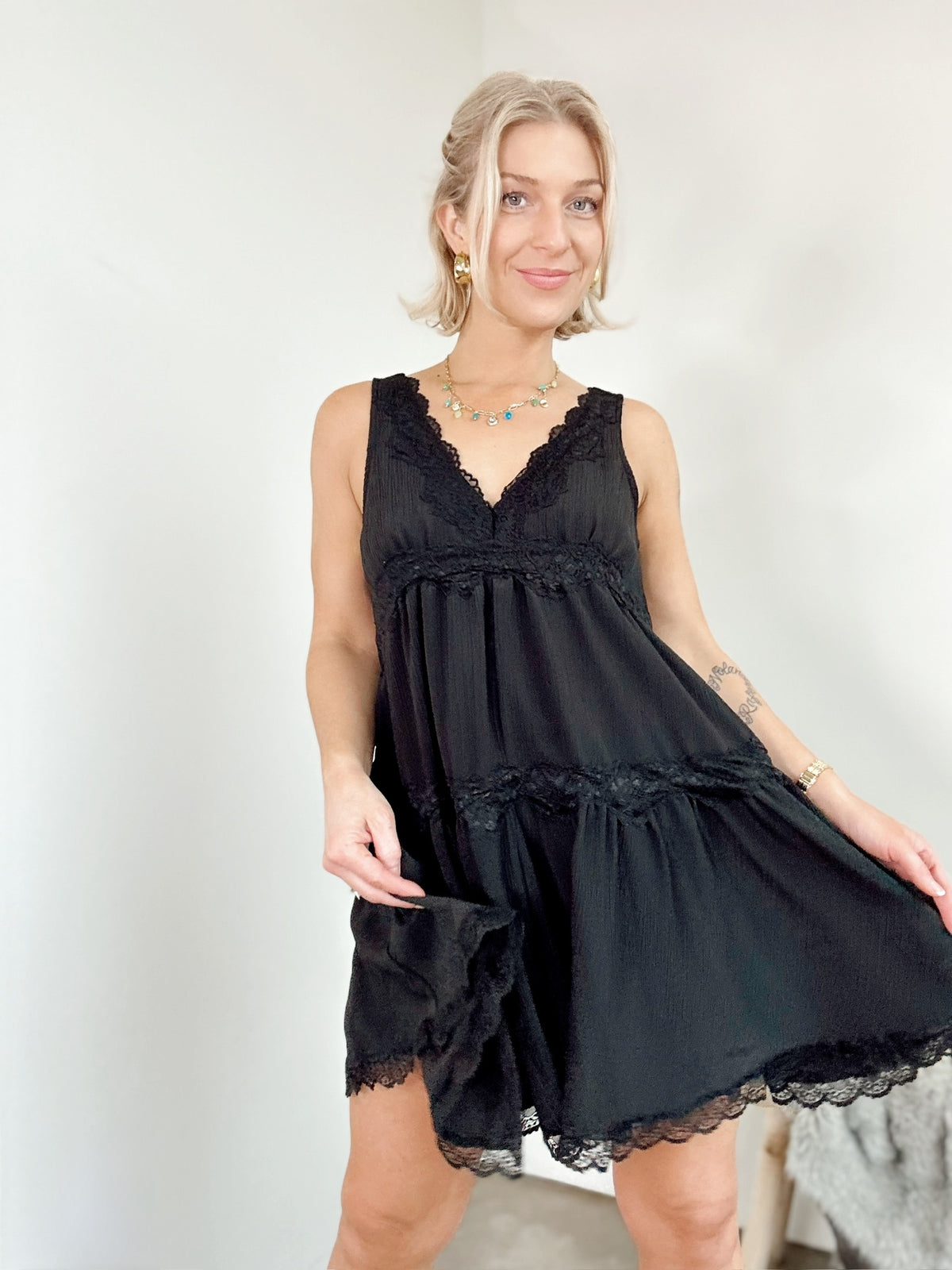 Lottie V-neck Mini Dress