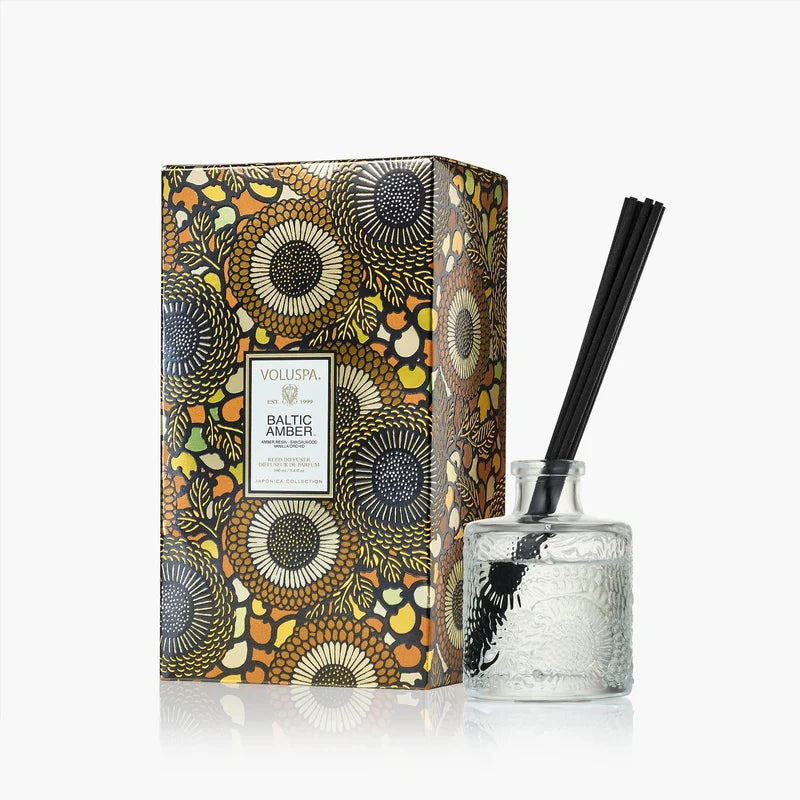 Voluspa Baltic Amber Reed diffuser.